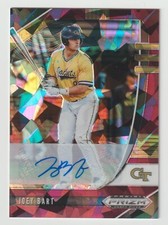 JOEY BART 2020 PANINI PRIZM DRAFT PICKS BURGUNDY CRACKED ICE AUTOGRAPH S/N 5/12