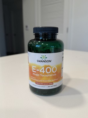 Swanson Vitamin E Mixed Tocopherols 400 Iu (268 Milligrams) 250 Softgels