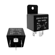 2 PCS Car Relay 40A 12V Auto Switches and Starters, Spst Model JD2912-1H 4 Pin