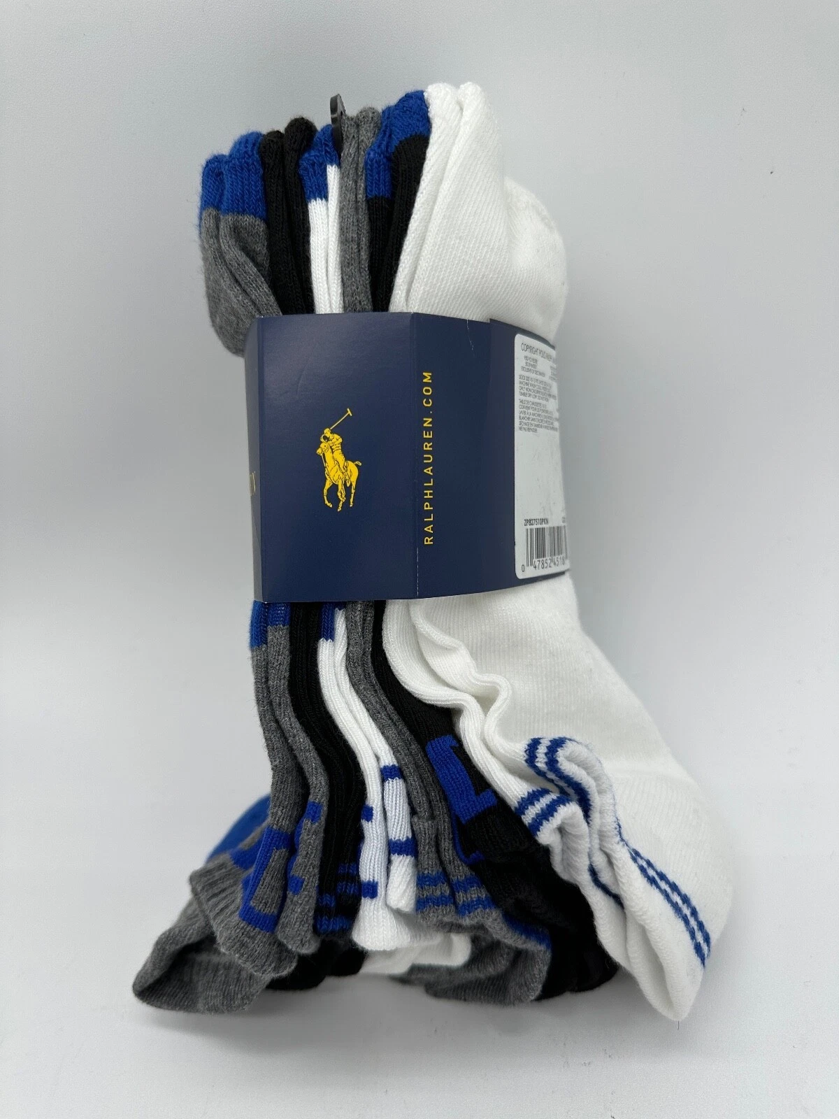 Polo Ralph Lauren Mens Classic Sport Sole Low Cut Socks In Multi Sock Size 10-13