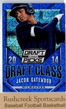 2014 Prizm Perennial DP #39 Jacob Gatewood /75 2014 Draft Class Prizms Blue Mojo