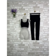 Black Athletic Outfit Set Sports Bra  Leggings