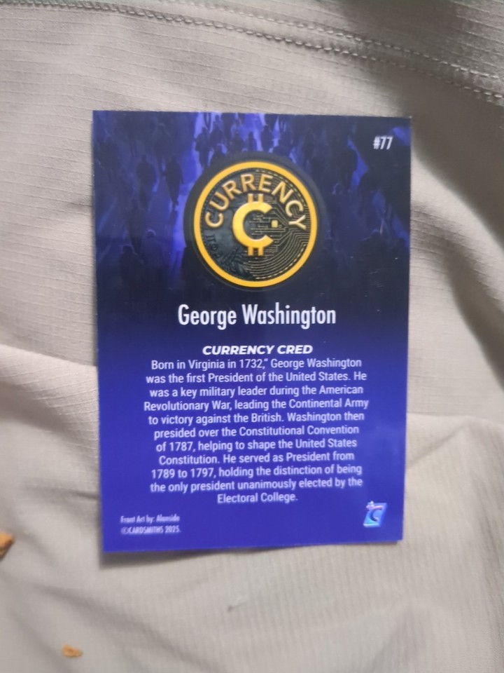 2025 Cardsmiths Currency Series 5 #77 George Washington RC Matrix Foil ...