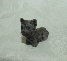 BARBIE ACCESSORY- PET DOG PUPPY GRAY BLACK TERRIER FOR DOLL