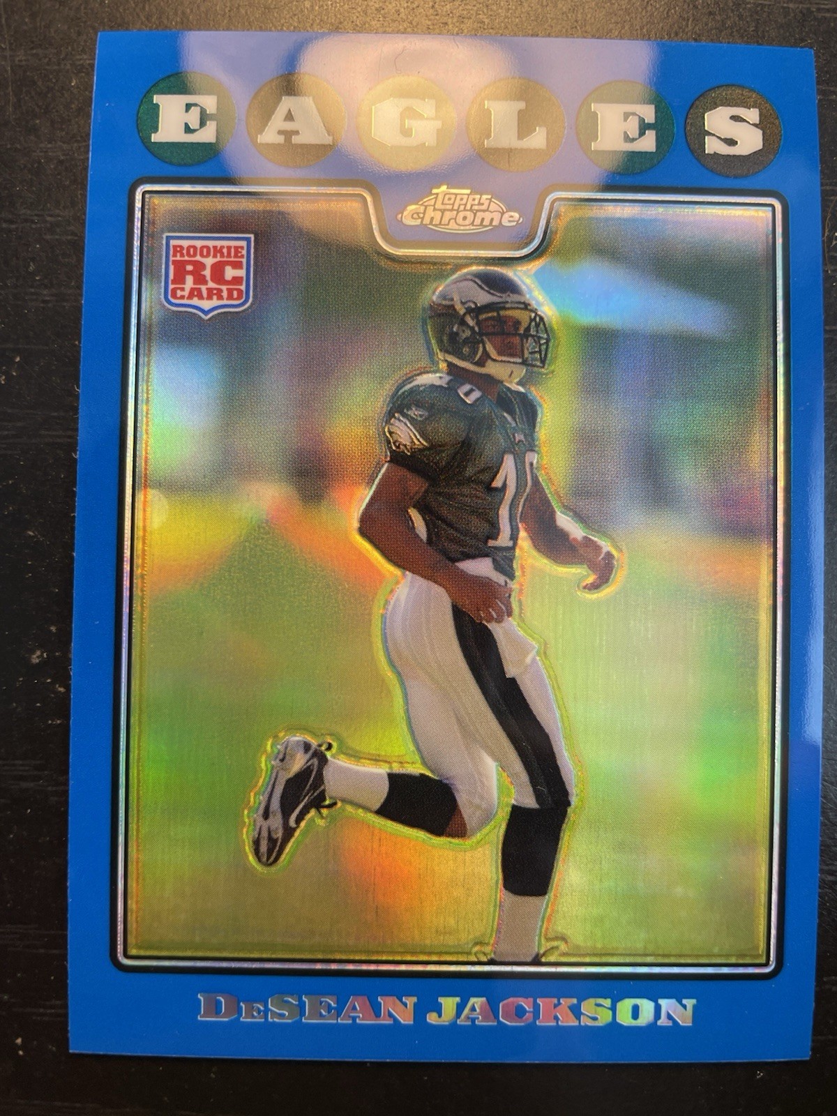 2008 Topps Chrome Blue Refractor Rookie RC DeSean Jackson #TC198 Eagles