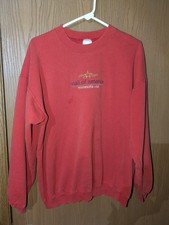 Vintage Vtg Mall Of America Sweatshirt Large Vibrant Red Crew Neck Pull Over USA