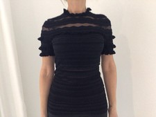 Nikkie By Kate Moss Oberteil Kurzarm Pullover Strickoberteil NEU