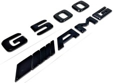 Mercedes Benz G500 AMG Schriftzug Embleme Aufkleber Badge Auto Schwarz Glanz