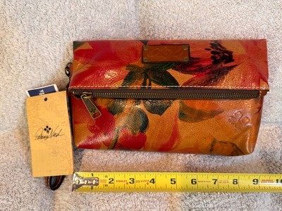 Patricia Nash Tinchi Leather Convertible Cross body Bag in Spring Floral Pattern
