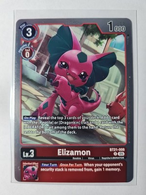 Digimon Elizamon · BT21-008 · Rare · World Convergence · EN   NM 