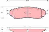 TRW Bremsbelagsatz Scheibenbremse GDB3346 FüR Chevrolet Klal Daewoo Epica Evanda
