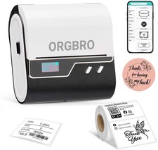 ORGBRO Z3 Label Maker Machine with Tape, 2-3 Inch Bluetooth Thermal Label Printe