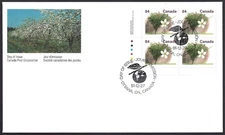 🍁Canada    #1371 LLpb    "FRUIT TREES"      Brand New 1991  First Day Cover