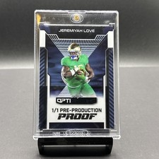 2025 Leaf Opti Chrome Blue Jeremiyah Love 1/1 Rookie Notre Dame Heisman