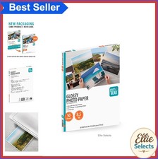 Glossy Photo Paper 8.5 x 11 Inch Inkjet Printer 50 Sheets 8.5 Mil Weight