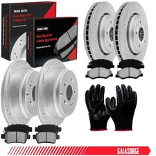 Front Rear Disc Rotors Ceramic Brake Pads For Honda Pilot 2017 - 2022 Ridgeline Front Rear Disc Rotors Ceramic Brake Pads For Honda Pilot 2017 - 2022 Ridgeline