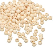 6mm Natural Wood Beads 300 Pack Unfinished Wooden Beads Round Loose Beads