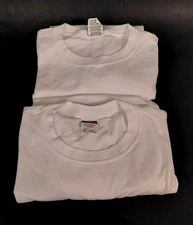 2 Jerzees 100% Heavyweight Cotton XL White Short Sleeve T-shirt