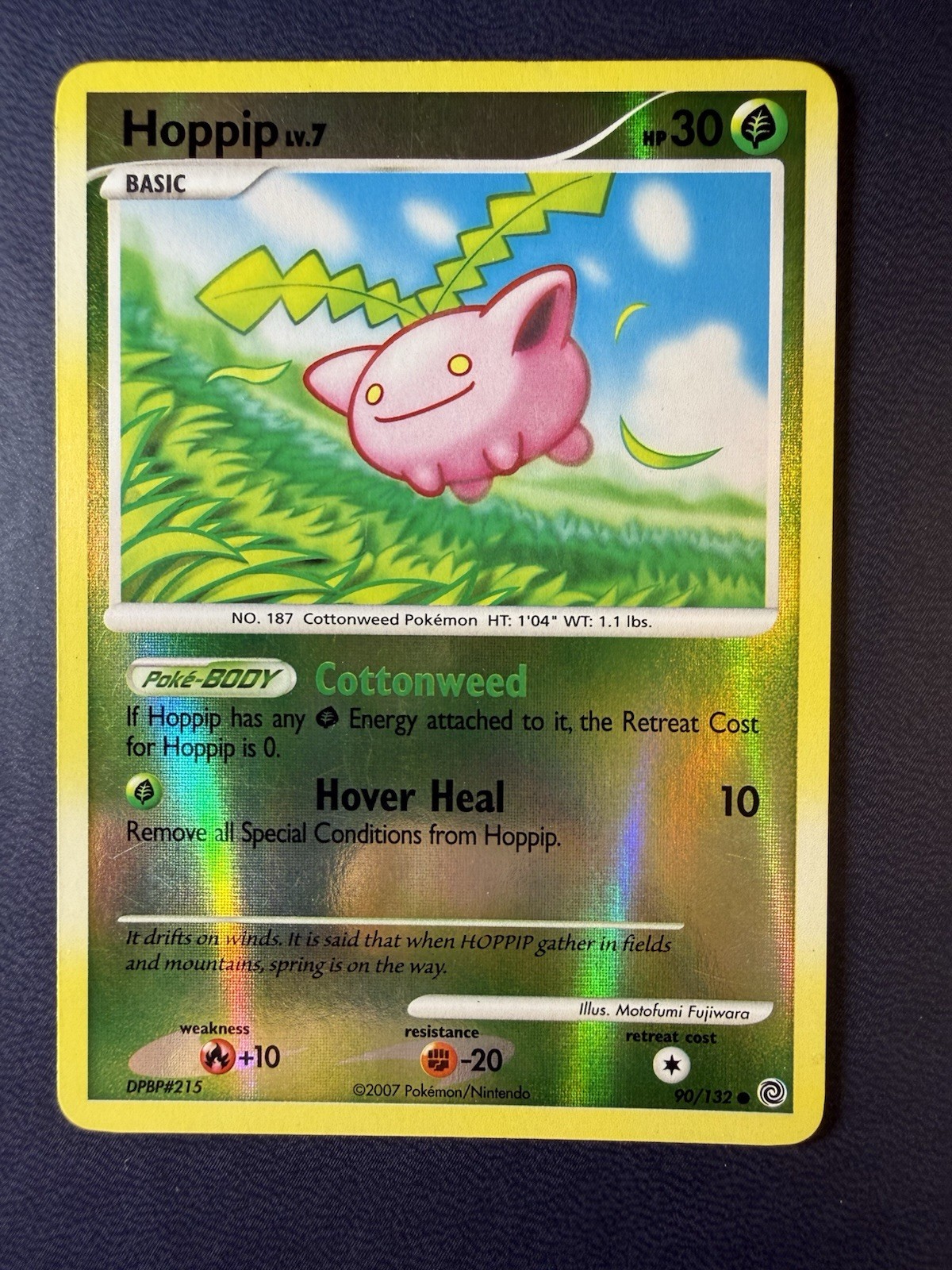 Hoppip 90/132 Secret Wonders Reverse Holo - 2007 Pokemon Diamond & Pearl