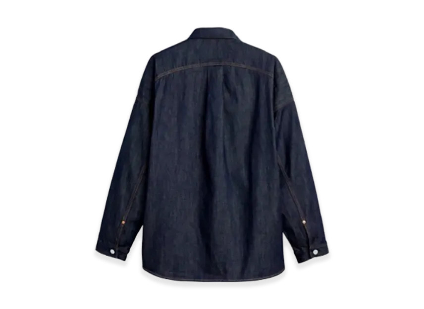 Nike Jordan x LEVI'S 12oz Denim Overshirt Jacket Rinsed Indigo image 9