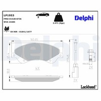 Delphi Bremsbelagsatz, Scheibenbremse LP3188 FüR Jaguar Land Rover