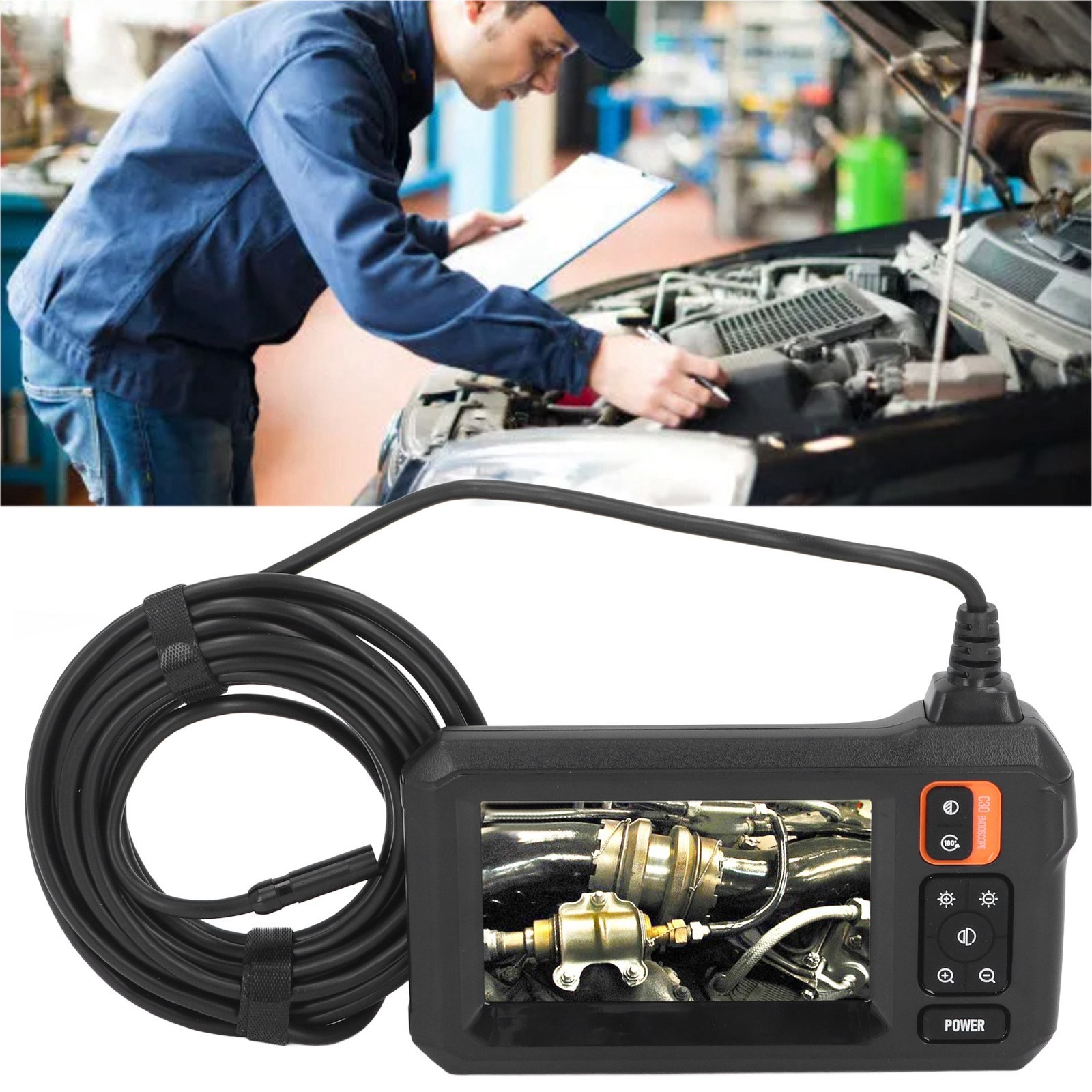 Industrial Endoscope 8mm Lens Industrial Endoscope Inspection Camera With HD Sc✿