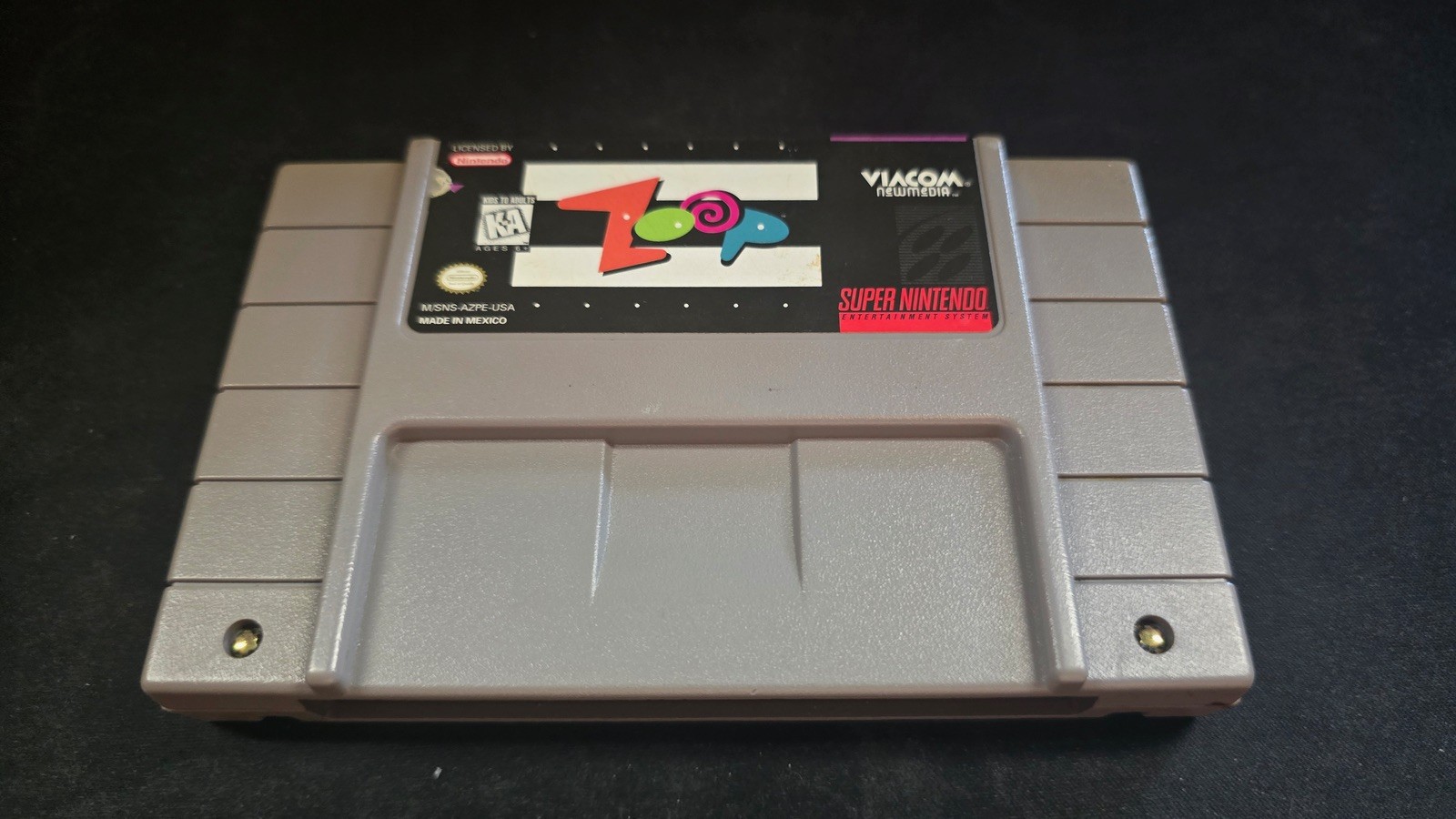 Zoop Viacom Authentic Super Nintendo SNES EXMT condition game cartridge