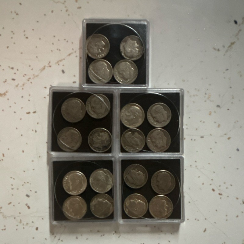US Roosevelt Dimes Mixed Lot 10C, Circulated Business Strike, Uncertified