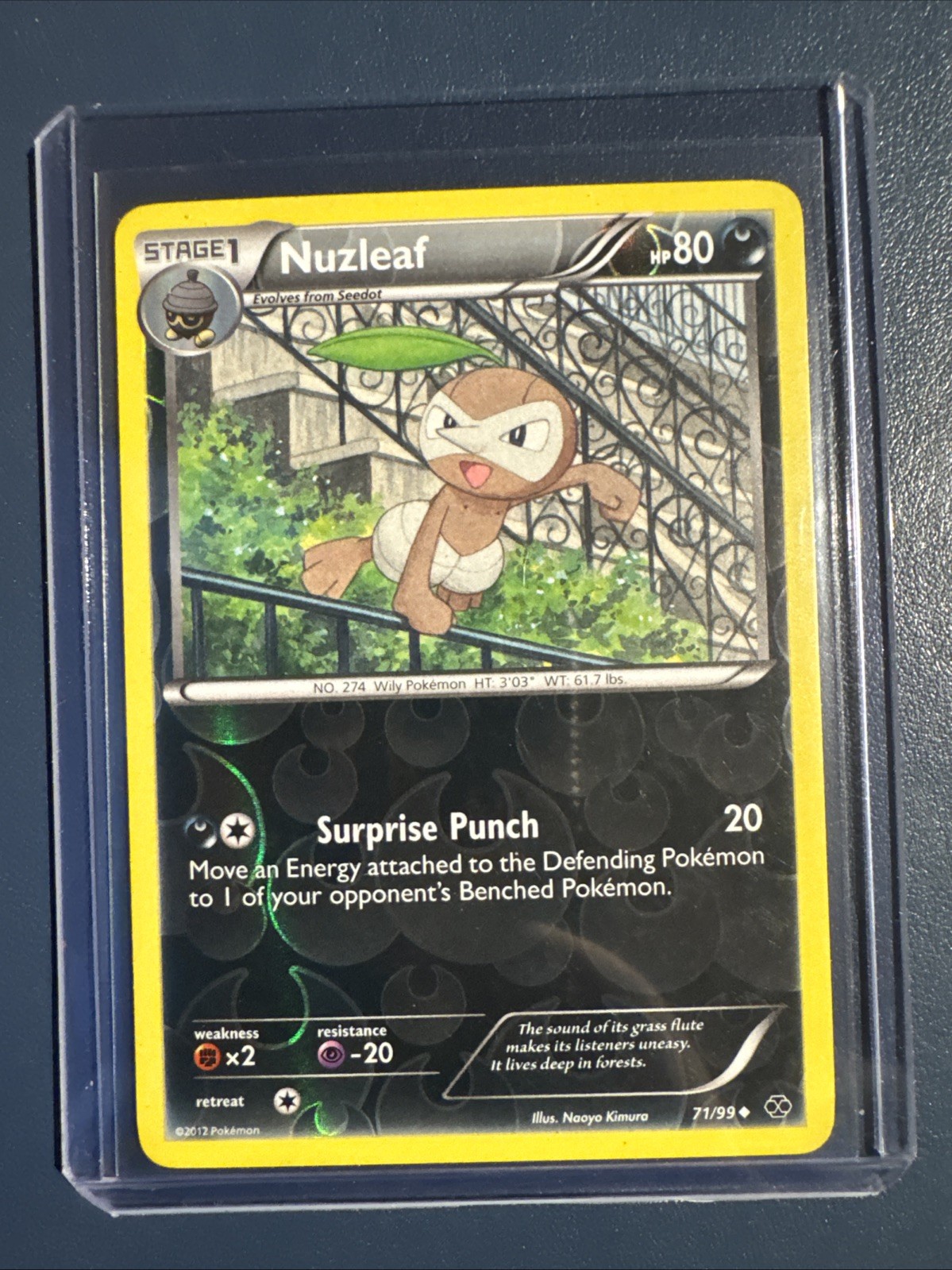 2012 POKEMON BLACK & WHITE NEXT DESTINIES 71 NUZLEAF-REVERSE FOIL
