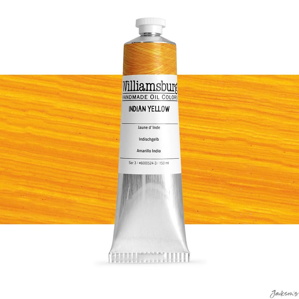 Williamsburg Oil Paint Premium Linseed Oil 150ml Tube For Artists Indian Yellow