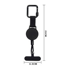 Anti-Theft Cell Phone Lanyard With Retractable Steel Line Portable For Outdoor