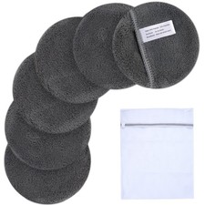 SUNLAND Reusable Makeup Remover Pads for 1 Count Pack of 6 , dark grey