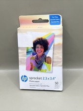 HP Sprocket Zink Photo Paper 2x3" for Sprocket Photo Printers 50 Sheets SEALED