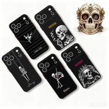 Matte Phone Case Customized Edgy Skeleton Cover For Samsung S26 iPhone 16 17 Pro