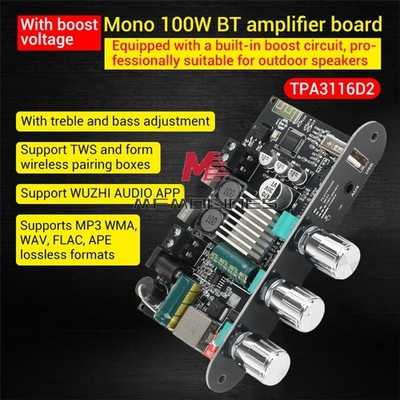 ZK-1001U 100W Mono   Audio Power Amplifier Module Bass Treble Adjustable #iv