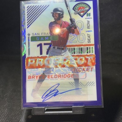 Bryce Eldridge 2024 Singed and Numbered 40/49 Panini Prizm No #132 Prospect Card