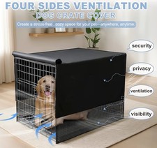 Explore Land 42" Breathable Dog Crate Cover   4-Side Mesh Ventilation, Universal