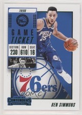 2018-19 Panini Contenders Game Ticket Green Ben Simmons #15 0b0