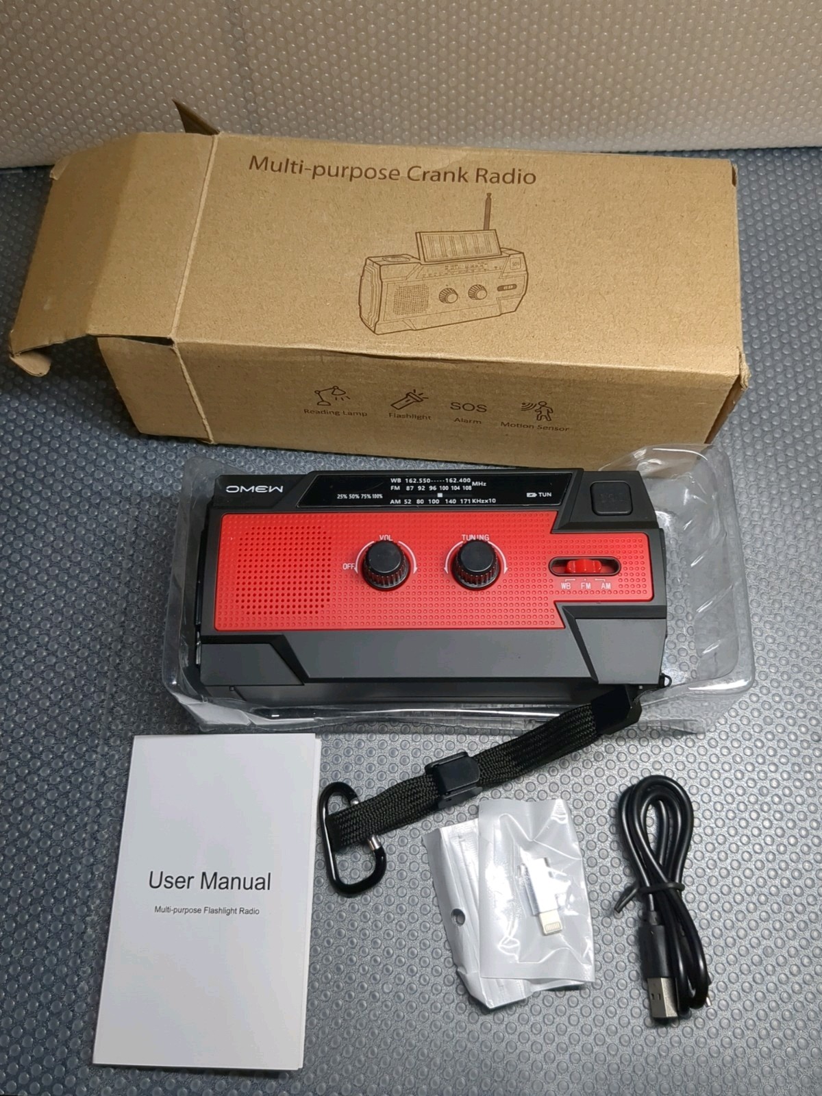 New Emergency Noaa Hand Crank Solar Radio ⚡ Flashlight Usb Survival Kit