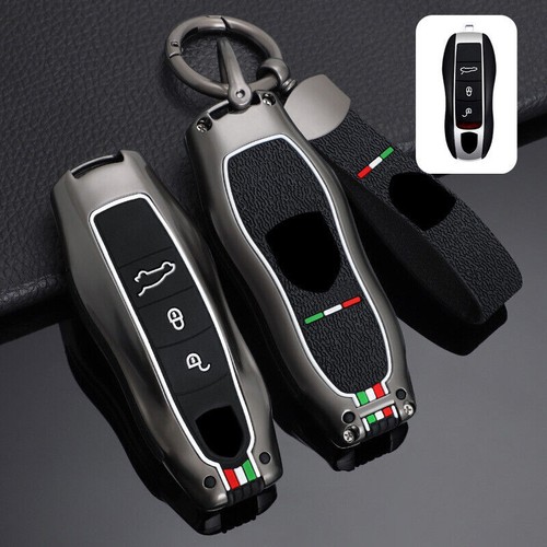 Zinc Alloy Silicone Car KeyCase Cover For Porsche Cayman Macan Panamera 718 911 - Foto 15 di 16