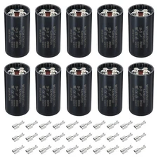 10Pcs 59-71uF/Mfd 220-250V 50/60Hz Motor Round Start CD60 Run Capacitor
