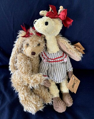 Boyle Fifi Poodle Dog Gigi Giraffe Plush Soft Toys Brown 28cm W/Tags 