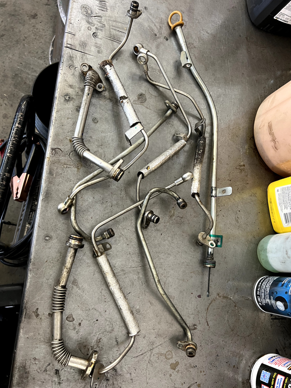 17-20 MASERATI LEVANTE M161 LEFT RIGHT TURBO CHARGER COOLANT OIL LINES HOSE SET