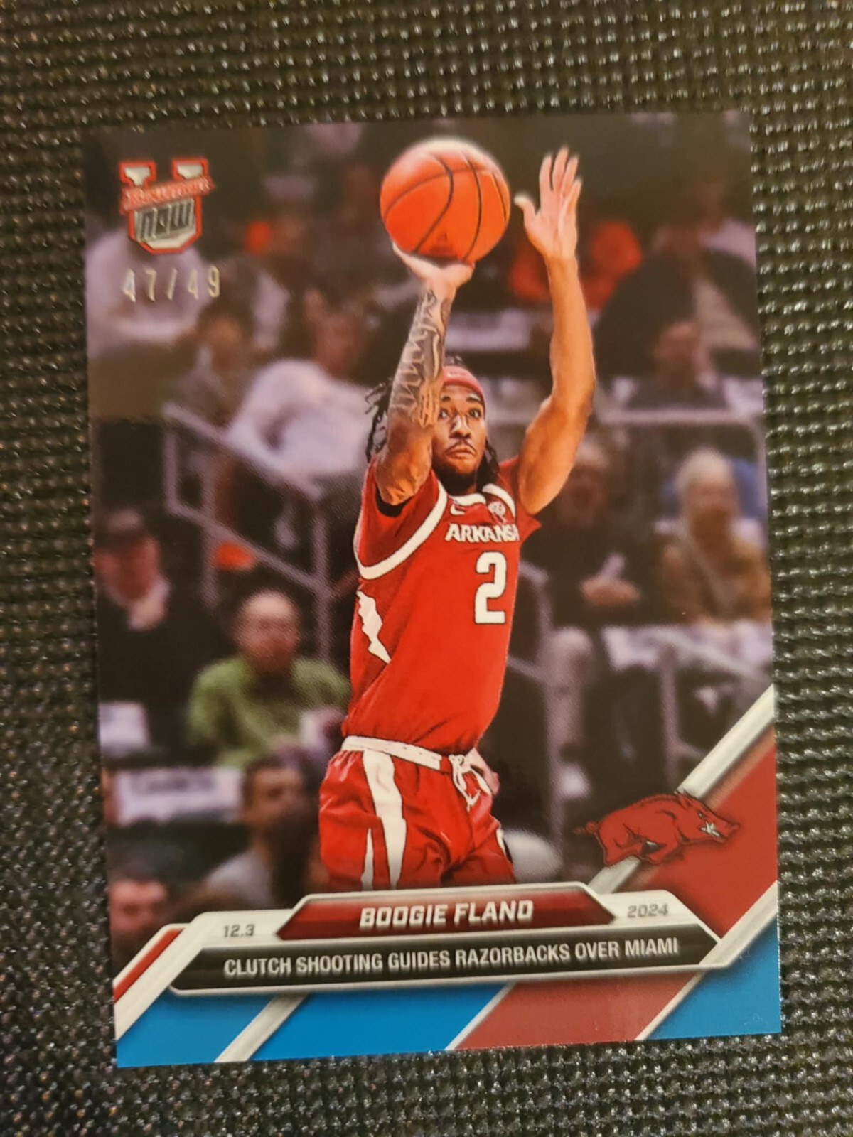 Boogie Fland 2024-25 Bowman U NOW Basketball Card 23 Blue Parallel 47/49