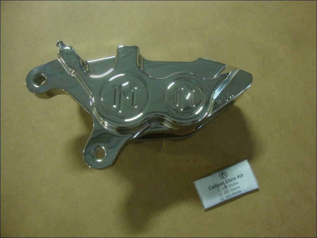 Big Dog Motorcycles CHROME PM FRONT brake caliper w/ pads all 2004