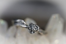 Sterling Silver Ring Flower Bud and A Unique and Interesting Band P2 Israel