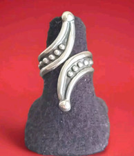 Erick's Sterling Silver Beaded Ring Taxco.925. Size 7