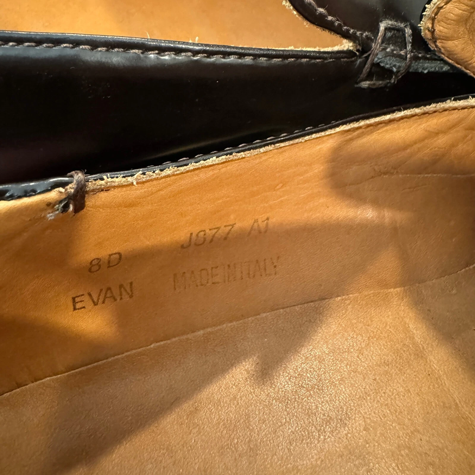 Scarpe eleganti mocassini Coach Evan in pelle punta quadrata Made in Italy marrone 8D