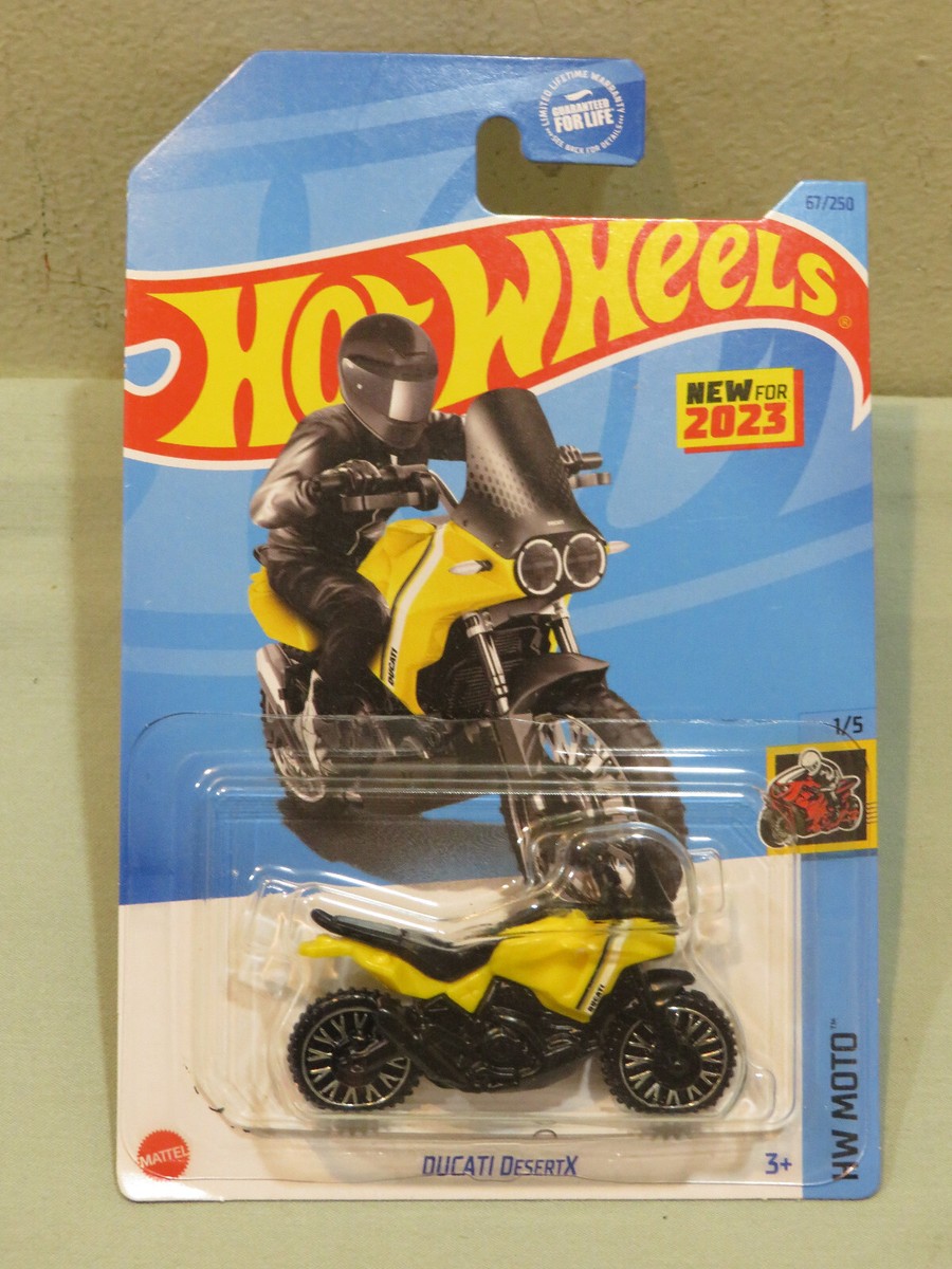 MOC 2023 Hot Wheels Ducati DesertX HW Moto 1/5 Yellow | eBay