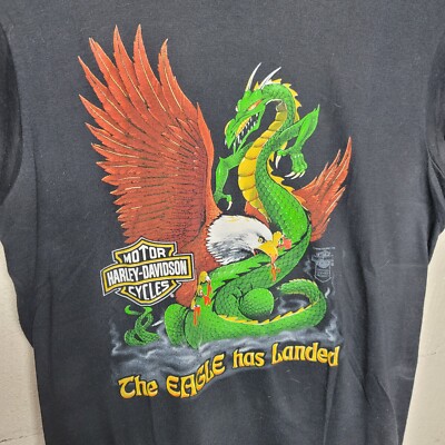 NEW Vintage 80s Harley Davidson Motorcycle The Eagle Has Landed 3D